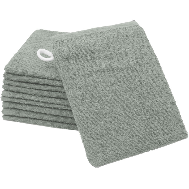 Midweight Washcloth, Light Grey