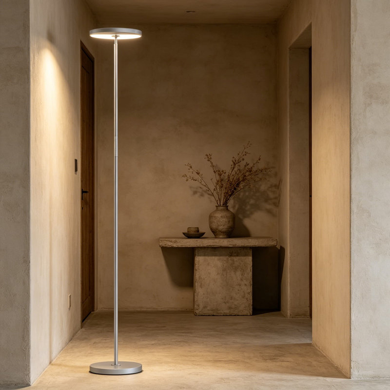Lampe sur pied moderne à DEL avec télécommande, éclairage à intensité variable de 3500LM, température de couleur réglable de 2700K à 6500K pour le salon, la chambre à coucher et le bureau
