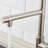 Brushed Nickel Hot And Cold Sink Faucet With Pull Down - Modern Single Handle Kitchen For Commercial Use