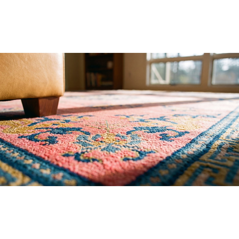 Room Size Floral Medallion Design Antique Peking Wool Chinese Rug