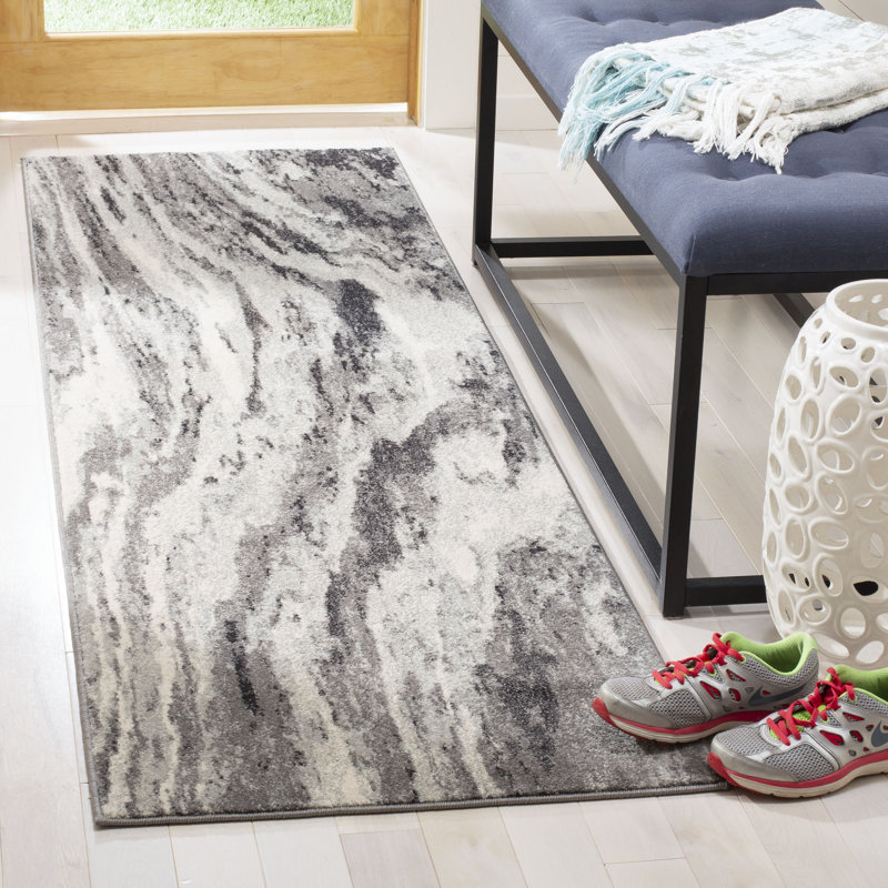 Faustina Performance Abstract Rug, Square 6'7"