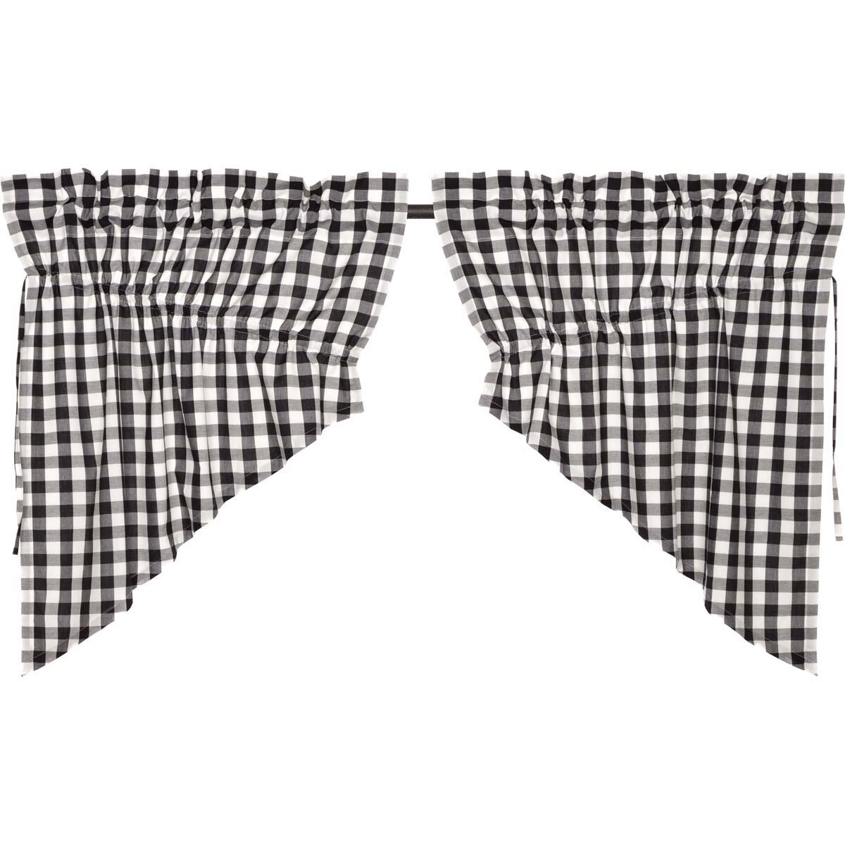  Woven Trends Farmhouse Curtains Kitchen Decor, Buffalo Plaid  Gathered Swags, Classic Country Plaid Gingham Checkered Design, Farmhouse  Decor (Navy Blue, 72 W x 63 H Swag Pair) : Home & Kitchen