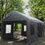Abri de jardin pour auvent 10 x 20 pi, gris - amplement d'espace pour les bateaux, les camions, auvent portatif extérieur facile à installer, pieds robustes, structure imperméable et ventilée