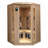 Pentagonal Hemlock Wood Indoor Corner Sauna Room with Double Glass Doors - Type A