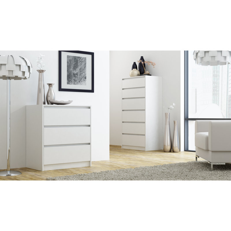 Reichard 6 Drawer Chest, White