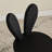 Solid Wood Rabbit Stool with Ear Backrest-1431075409