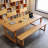 Brown Rectangular Solid Wood Dining Table-108918975