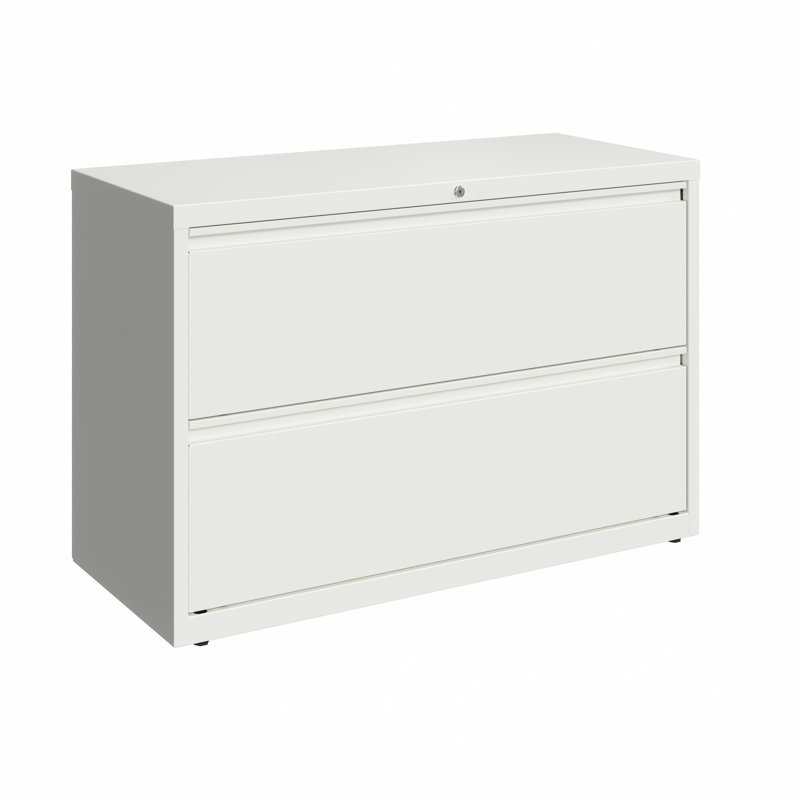 42'' Wide 2 -Drawer Steel File Cabinet, White