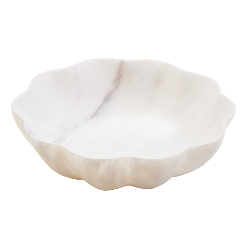 Zoro Marble Decorative Bowl, 5cm H x 25cm W x 25cm D
