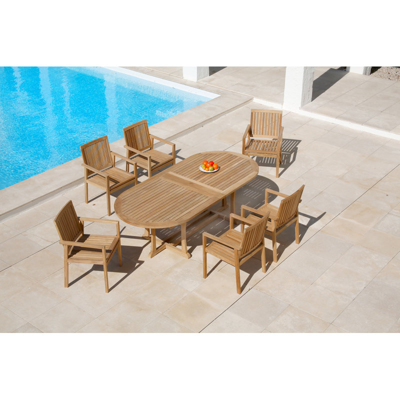 Stirling Outdoor Oval Teak Dining Table