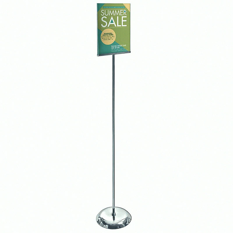 8.5"W x 11"H Clear Acrylic Top Load U-Frame Floor Display