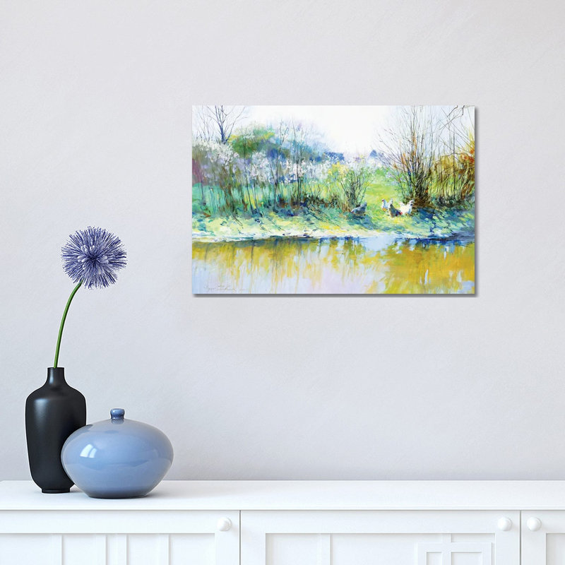 Near A River - Wrapped Canvas Painting, 30.48cm H x 45.72cm W x 1.905cm D
