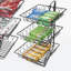 Three Tier Merchandiser with Square Wire Baskets - 12" x 19" x 20"