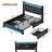 Bed Frames with Storage Headboard & 4 Drawers, LED Bed Frame with Charging Station, Upholstered Platform Bed,No Box Spring Needed-448390140-448931453