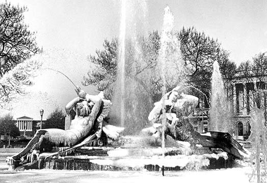Carré de logan-frozen in time, philadelphie, pa-reproduction de photo, H 20 po x l 30 po x P 1,5 po