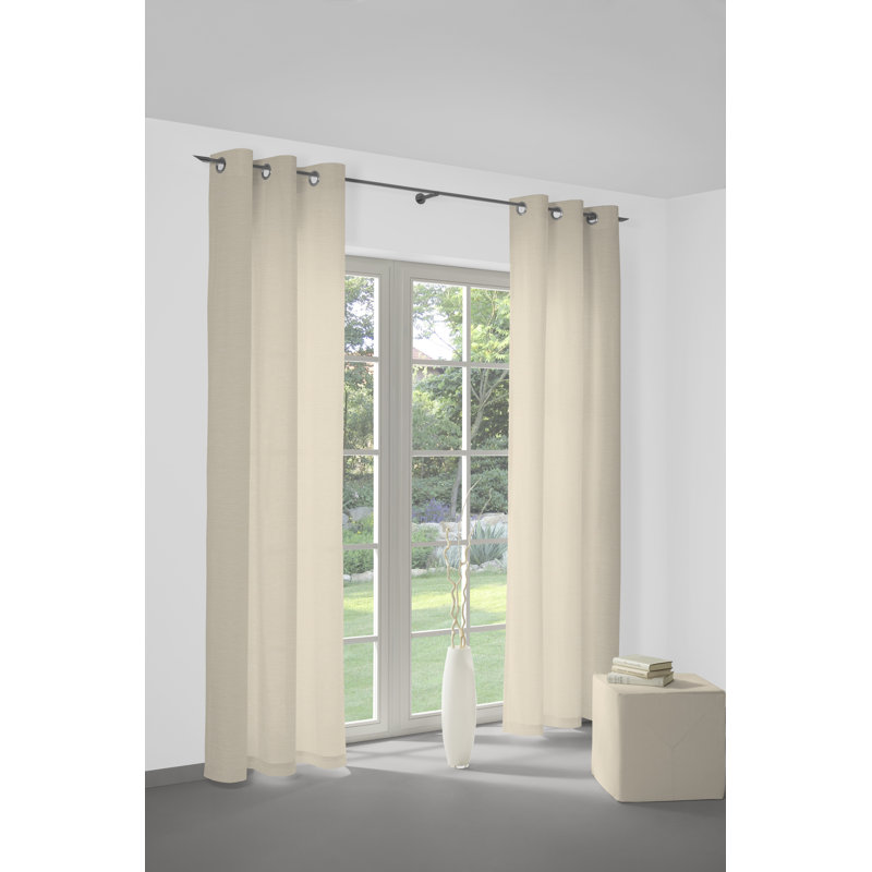 Jaylene Room Darkening Single Curtain Panel, 132 W x 145 D cm, Beige