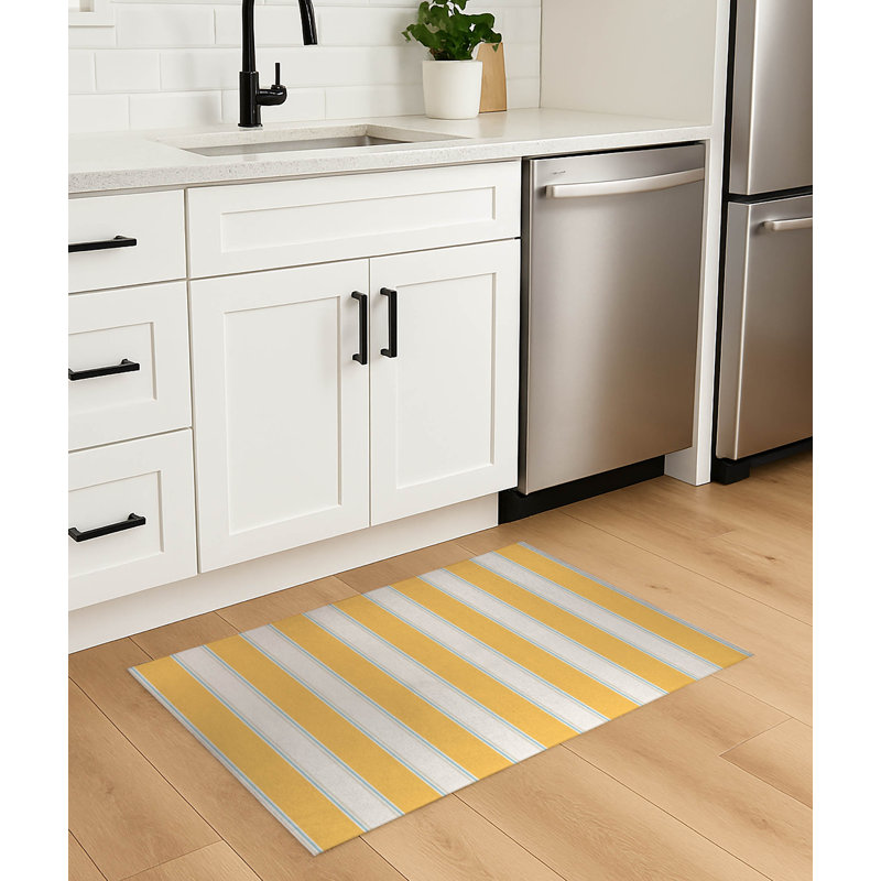Tapis de cuisine Cabana, Rectangulaire 3 pi x 5 pi, Jaune