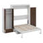 Grand lit escamotable à armoire avec lumières DEL, tiroirs et table