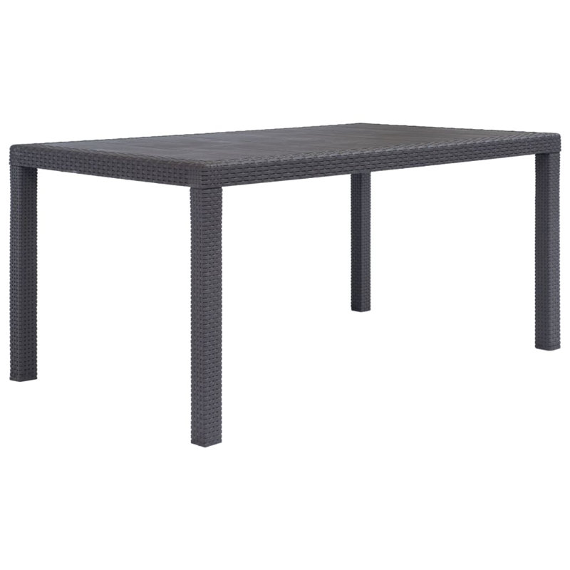Bruan Plastic Coffee Table, Brown, 28.3'' H x 59" L x 35.4" D