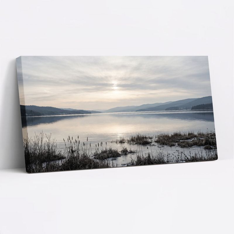 Lake Sunset, reproduction d'art sur toile, ensemble de 1, 32“W x 16”H, Toile tendue