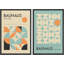 Reproduction d'art classique classique bleu sarcelle abstrait Mid-Century-71660106-71660107