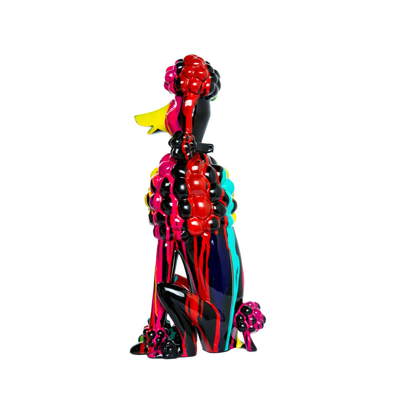 Black Expressionist Poodle 18" tall