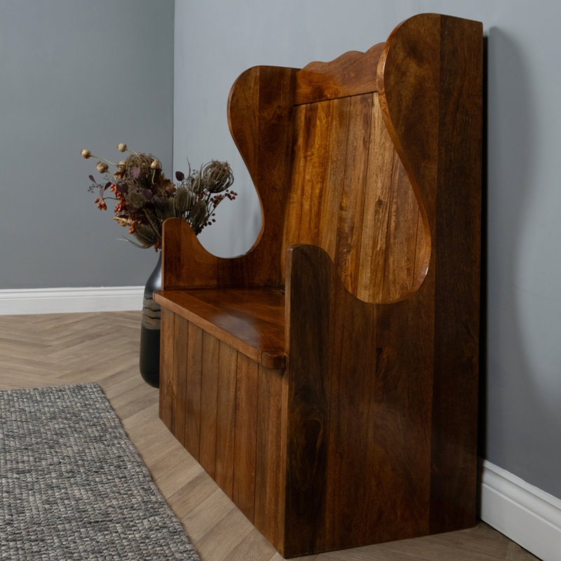 Fleischmanns Solid Wood Storage Bench, Dark