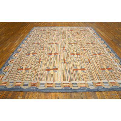 Fantastic Multicolor Star Shape Pattern Contemporary Handmade Cotton Hooked Rug