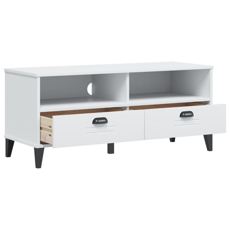 Oonagh Unfinished TV Stand for TVs up to 49" with Fireplace Included, White