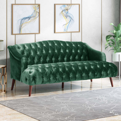 Comfy 3-Seat Sofa With Wooden Legs