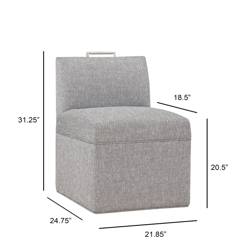 Siège de travail en tissu gris Ashen
