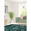 Tapis décoratif en laine de conception unique 5 pi x 8 pi 2 po Dencie noué à la main New Age