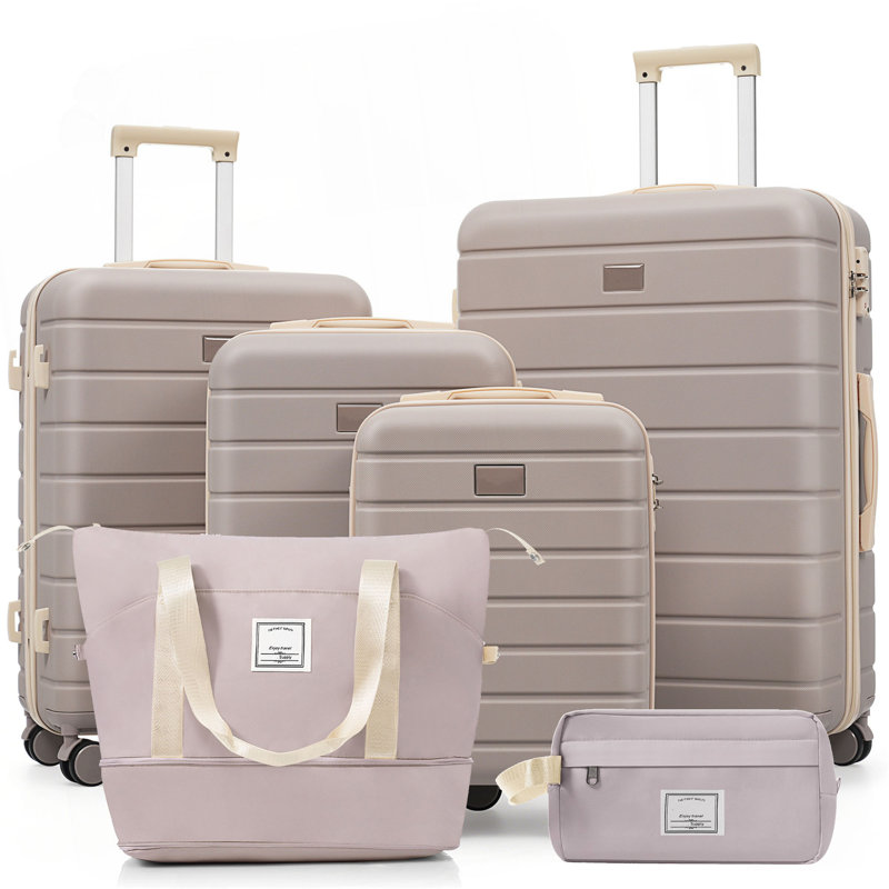 Ensemble de valises rigides 6 pièces avec serrure TSA et poignée réglable Travelpro Max, Brown