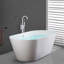 Robinet de baignoire autoportante 45 "à 2 poignées avec douchette en titane 45 5/8 po-111704760