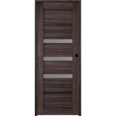 Porte standard préfinie en bois manufacturé et en verre Rita DIY-FRIENDLY