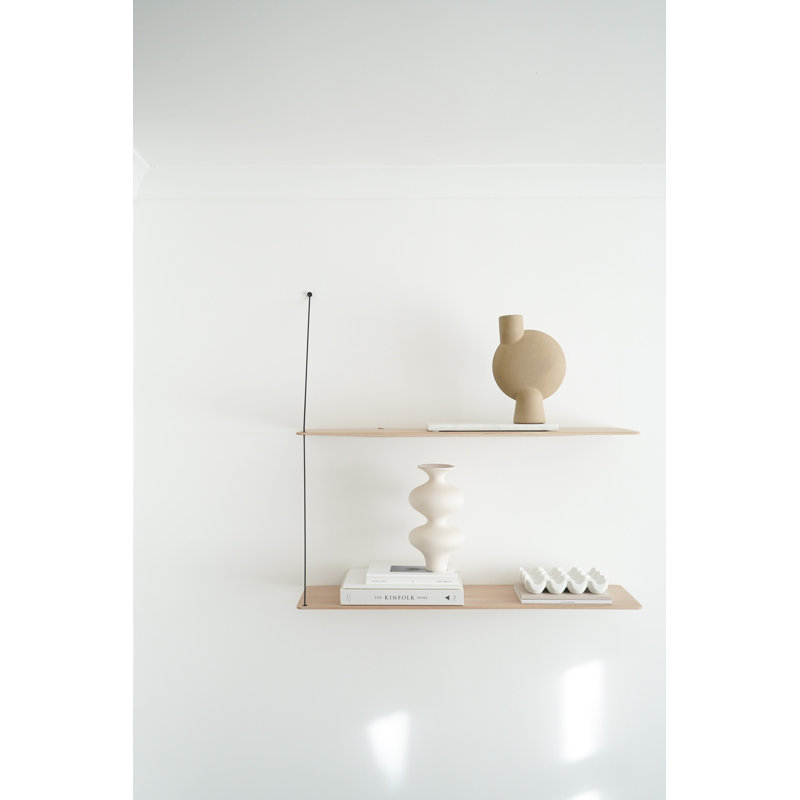 Stedge Shelf (60 Cm), White Oak, 47.2" H x 23.6" W x 8.7" D