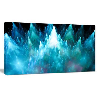 " Blue Fractal Crystals Design "