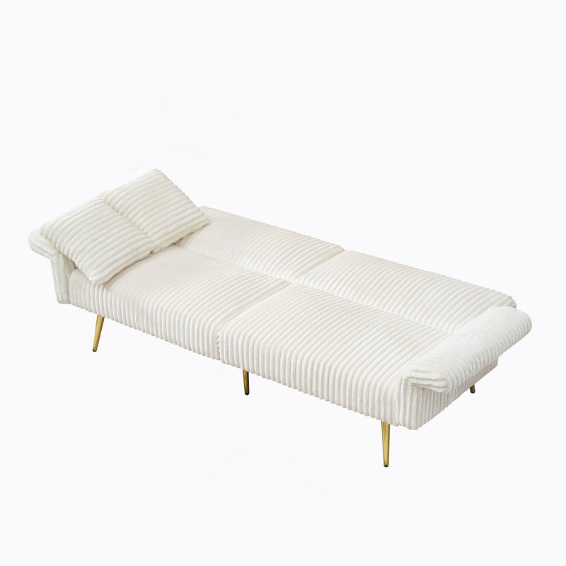 Canapé-lit pliable polyvalent avec une fabrication robuste pour divers espaces, White