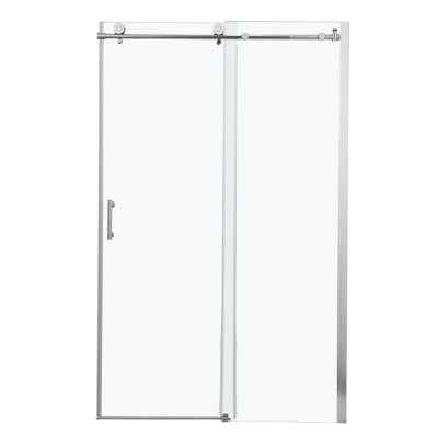 Paroi de douche coulissante simple l 48 po x H 76 po, 5/8 po (8 mm), chrome