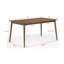 Table de salle à manger rectangulaire 1 pièce, style traditionnel contemporain, finition bois riche, mobilier de salon en bois brun
