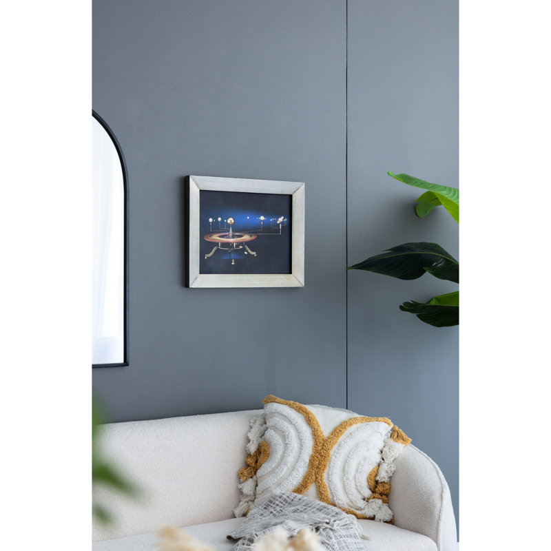 Décoration murale 19,5 "x 15,5" multicolore avec cadre solide, pour la chambre de bureau à domicile, art de cadre rectangulaire de salon, 19,7 x 1,2 x 15,7 pouces, chambre à coucher