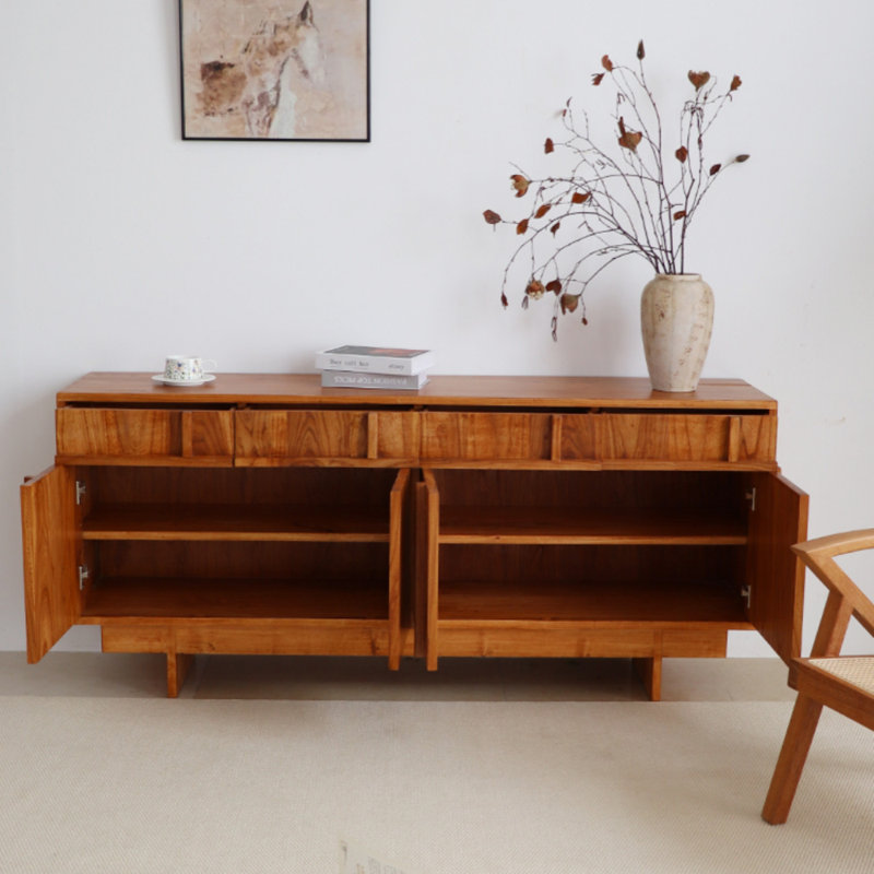 Retro Large-Capacity Sideboard, 31.1" H x 70.08" W x 15.75" D