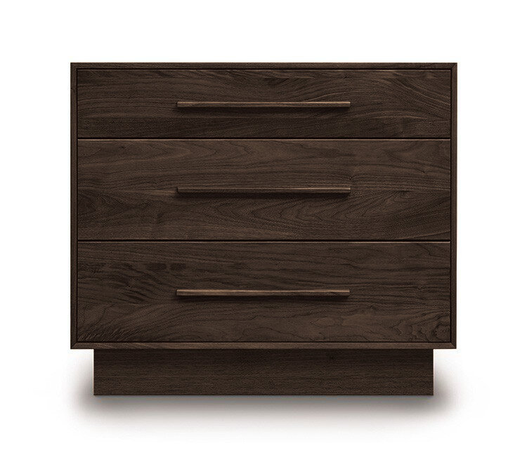 Commode 3 tiroirs l 33,5 po Moduluxe, Cerise fumée