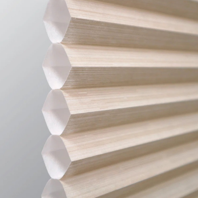 Cordless Top Down Bottom Up Cellular Honeycomb Shade, 9/16" Single Cell, Light Filtering, Beige, 60.5"W x 72"L