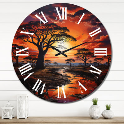 Horloge murale en métal