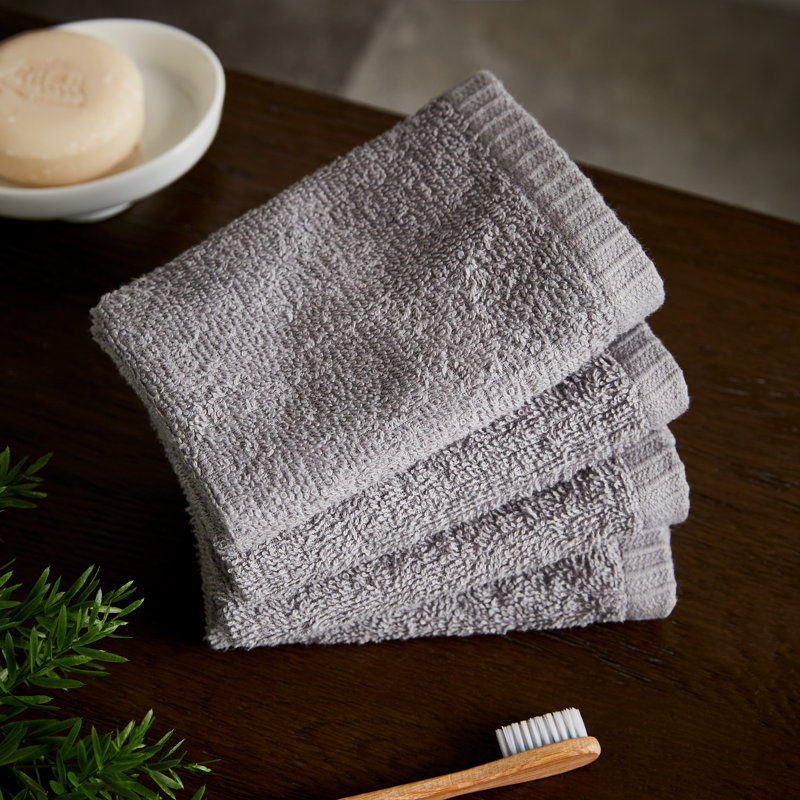 Quick Dry Cotton Face Cloth, Grey