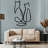 Stylish Black Metal Wall Accessory, 28.3 x 0.6 x 18.9 inches | 100% Durable Metal, Thickness: 0.06 inches | Easy Wall Mounting with Hidden Hanger | Perfect for Home Decor, Modern Aesthetic & Unique Design