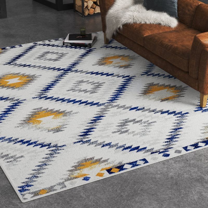 Bodrum Tribal Kilim Gold Area Rug, Rectangle 4' x 6'