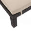 Chaise longue Kd, structure brun foncé avec coussin beige
