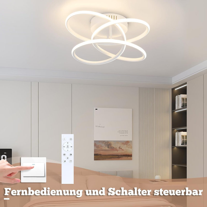 LED Semi Flush Mount, White